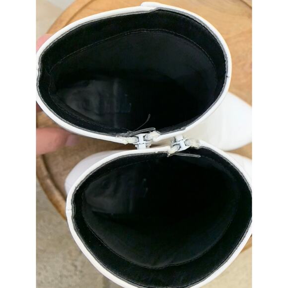 SHEIN Women's White Ankle Booties Size 10 Block Heel Casual - Picture 9 of 10